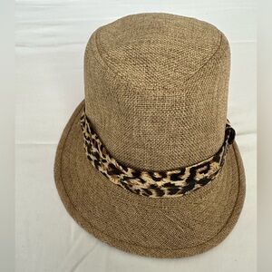 Bebe Tan Hat with Black Interior